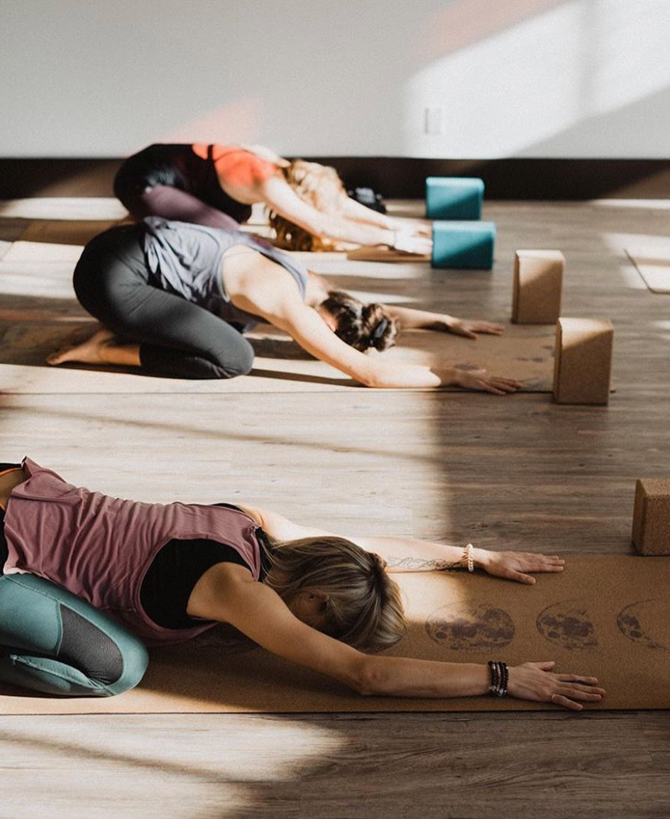 Tapis de yoga en liège très épais avec phases de la lune | 6 mm 