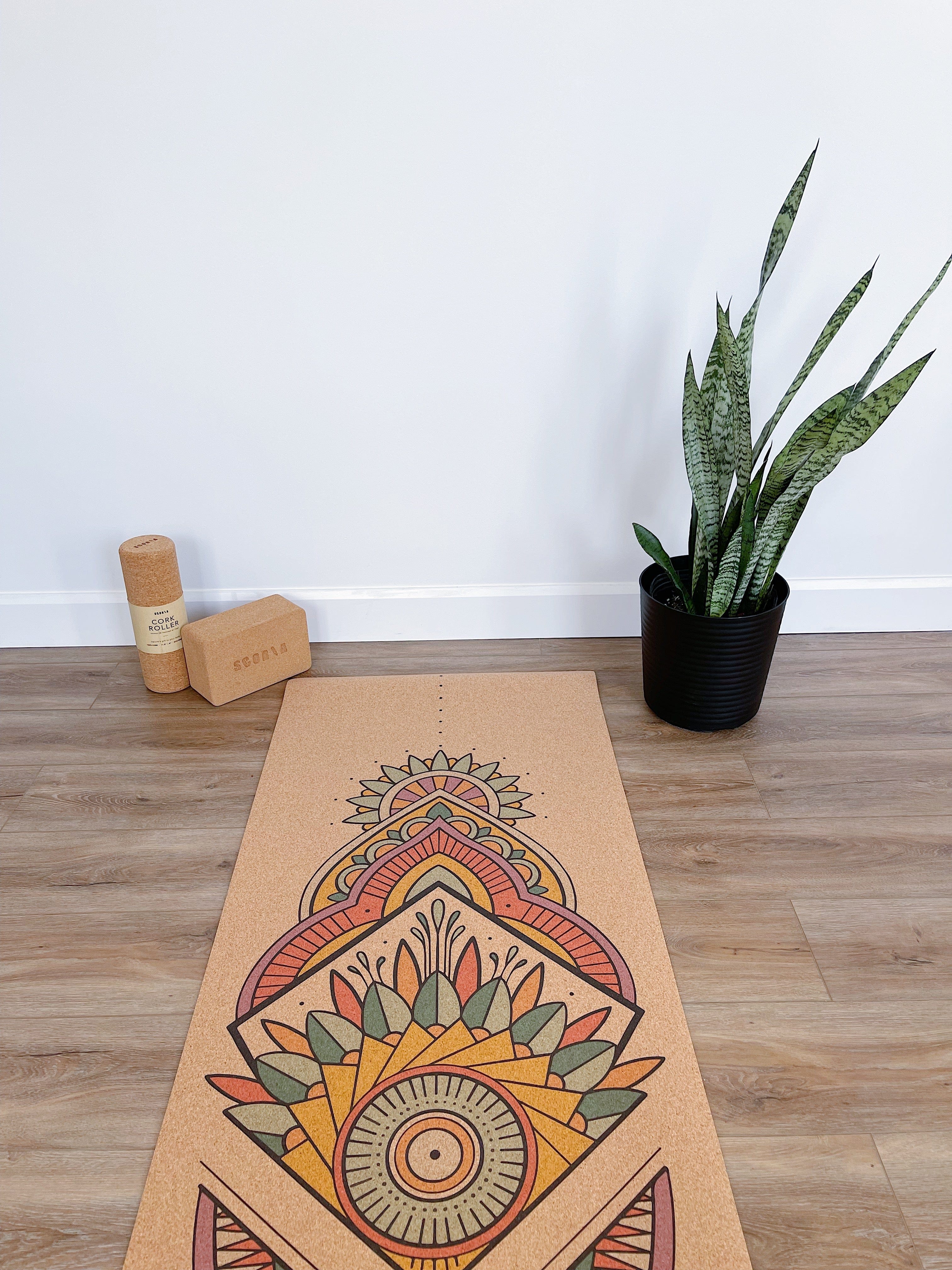 Tapis de yoga en liège Mandala | 4,5 mm | Édition collaborative 