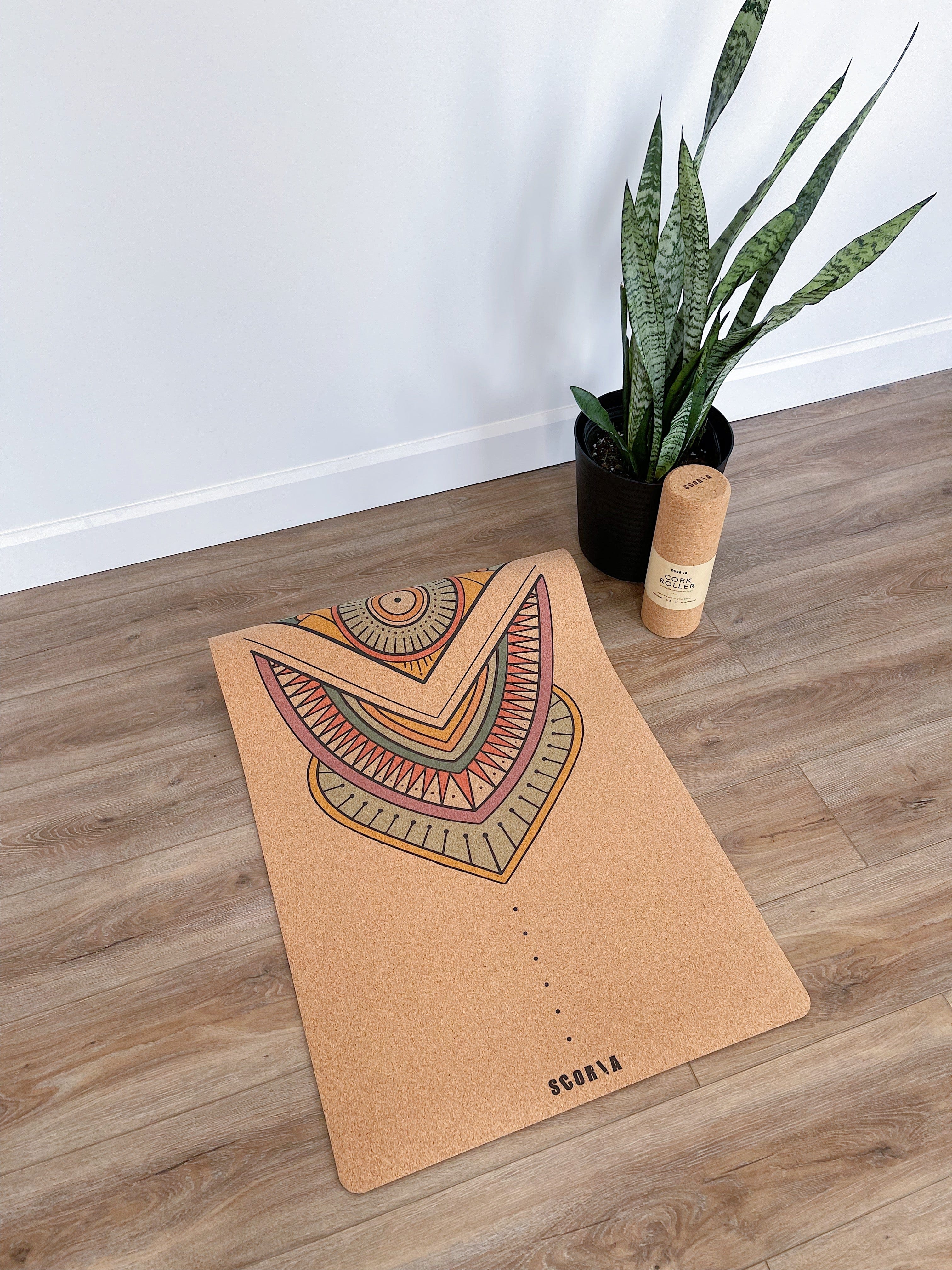 Tapis de yoga en liège Mandala | 4,5 mm | Édition collaborative 