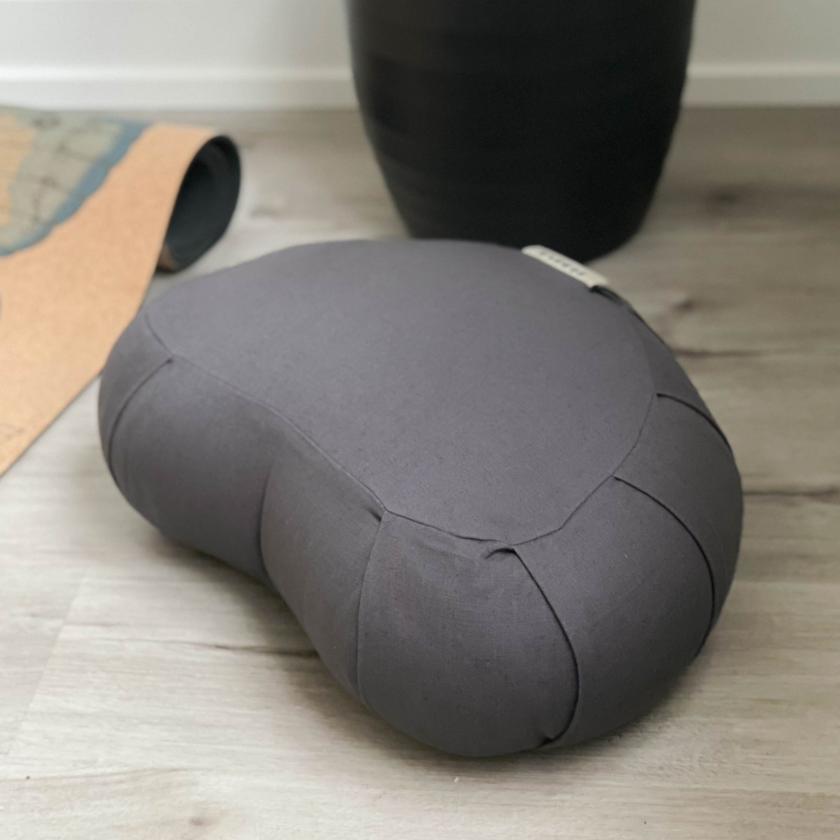 Coussin de méditation Crescent Natural | Gris ombré 