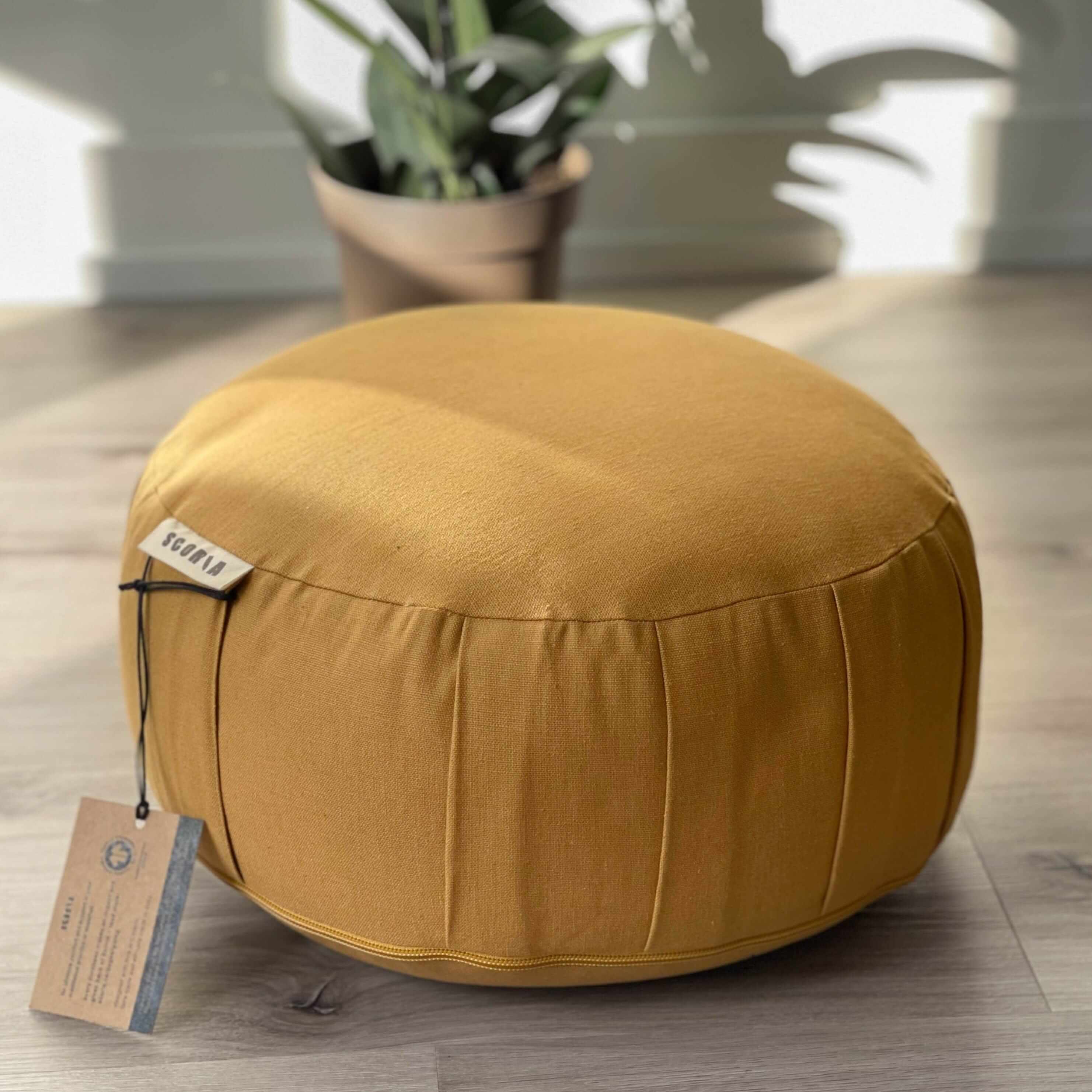 Coussin de méditation naturel Zafu | Ambre doré 