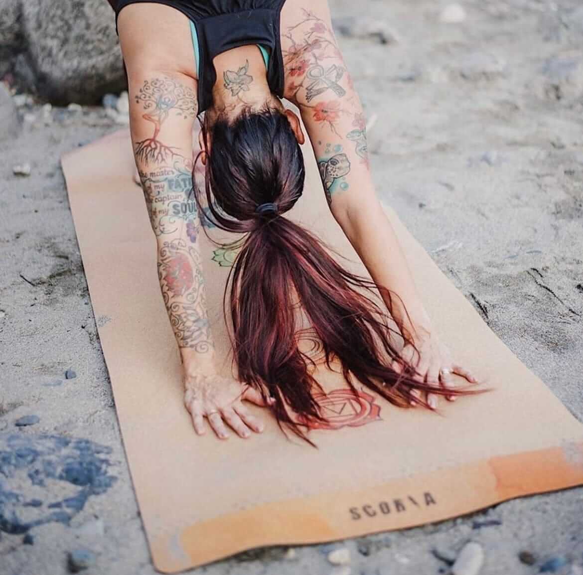 Tapis de yoga en liège pour l'alignement des chakras | 4,5 mm 