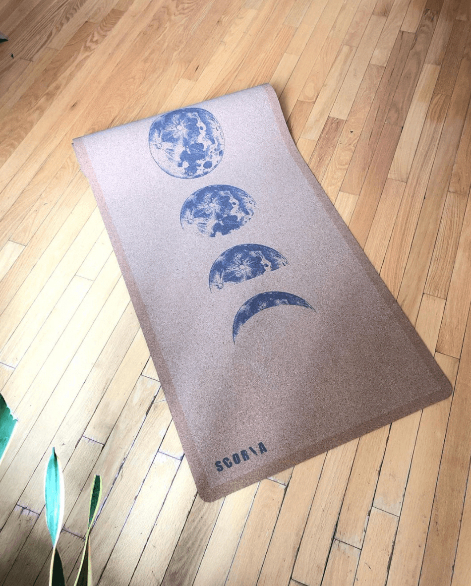 Tapis de yoga en liège Phases de la lune | 4,5 mm