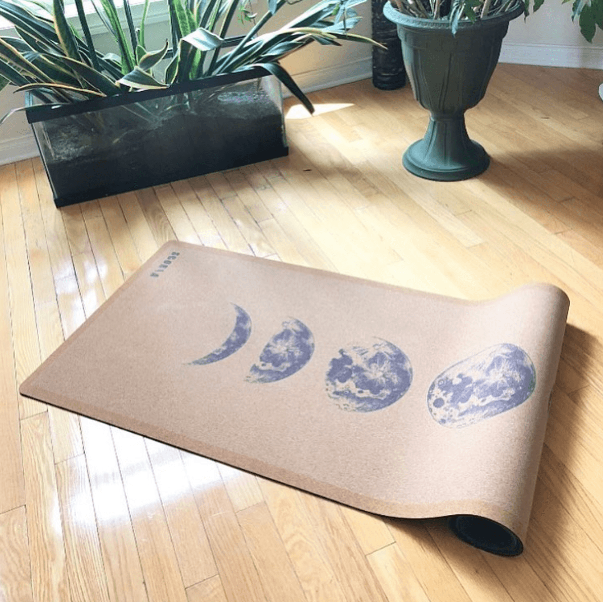 Tapis de yoga en liège Phases de la lune | 4,5 mm