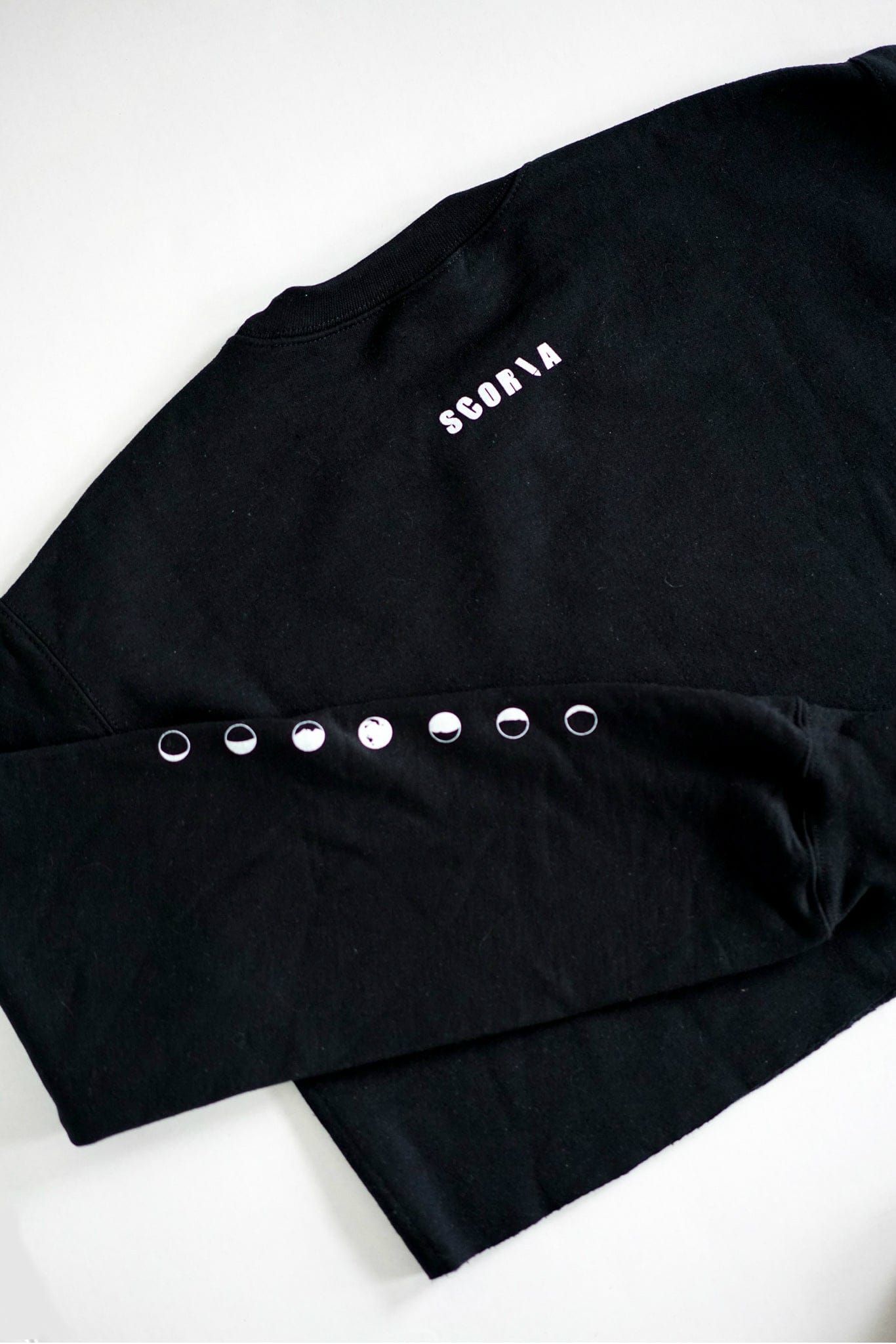 Sweat-shirt noir Phases de la Lune 